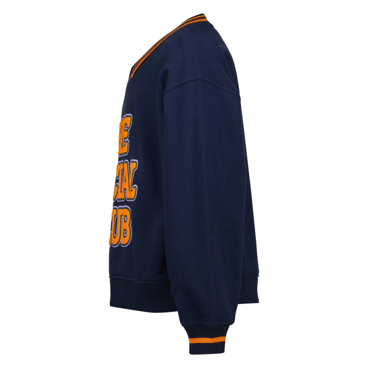 Vingino rechtvallende sweater met print donkerblauw