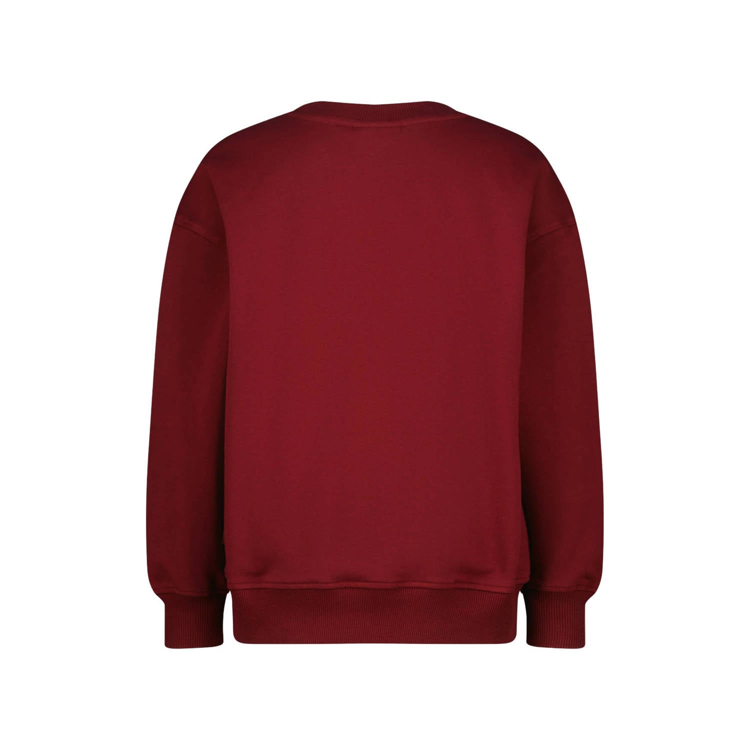 Vingino rechtvallende sweater met print donkerrood