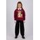 Vingino rechtvallende sweater met print - donkerrood
