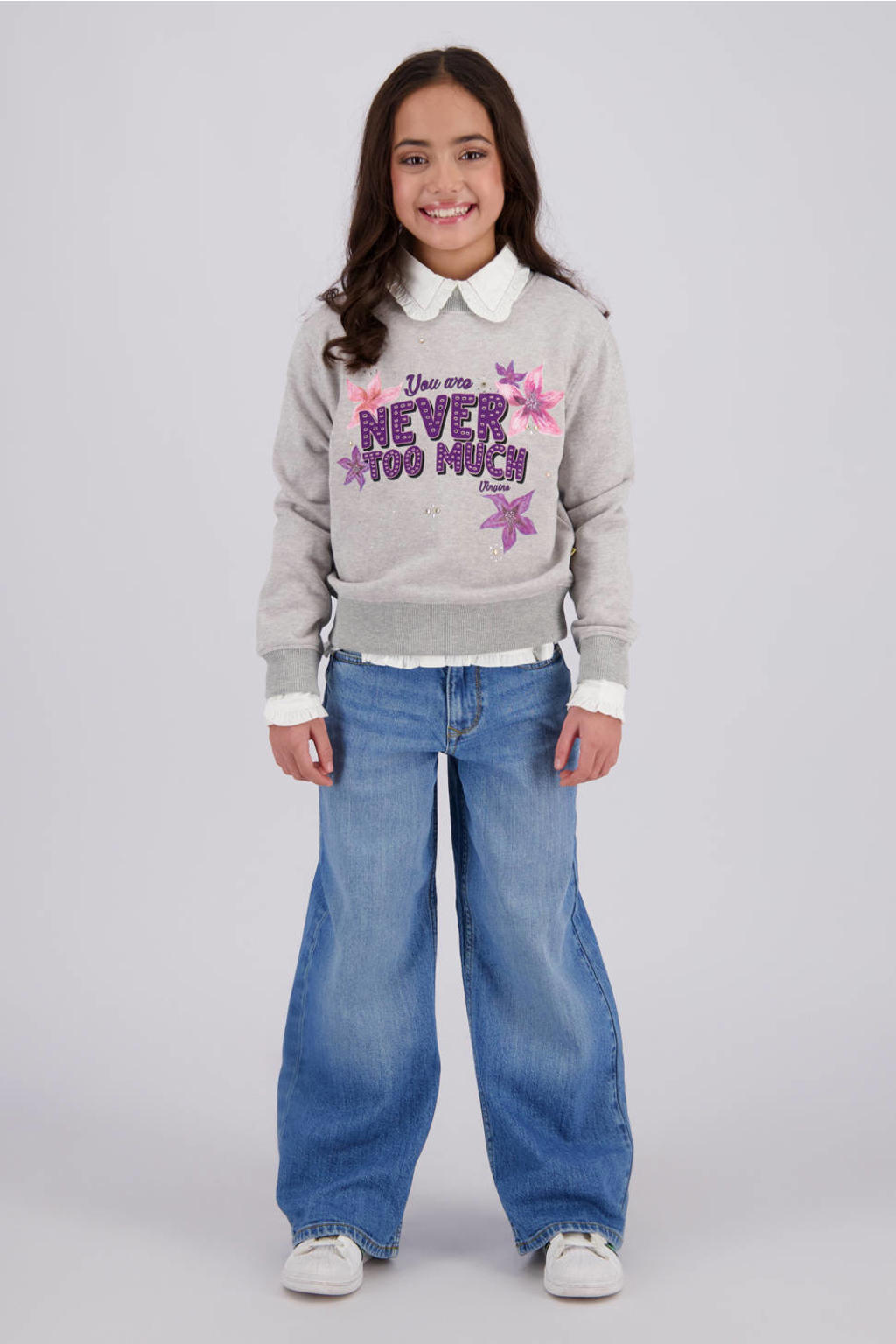 Vingino wide leg jeans - blue vintage