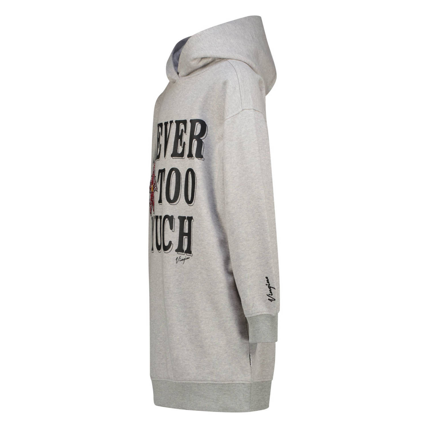 Vingino sweatjurk met tekst grijs