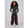Vingino Camilla barrel jeans met studs - donkerbruin