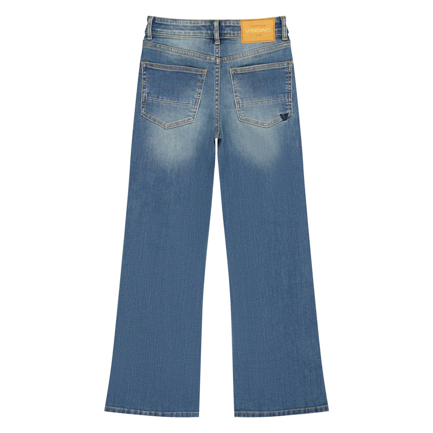 Vingino Claire straight leg jeans mid blue wash