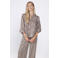 Poools jacquard blouse met print - taupe