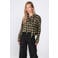 Poools geruite blouse - zwart