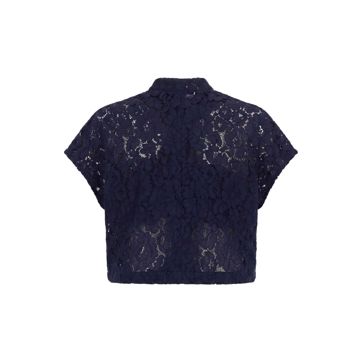 Poools kanten bomberjack donkerblauw