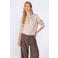 Poools gebreid vest met wol - beige