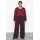 Wasabiconcept high waist loose fit broek Plus Size - bruin