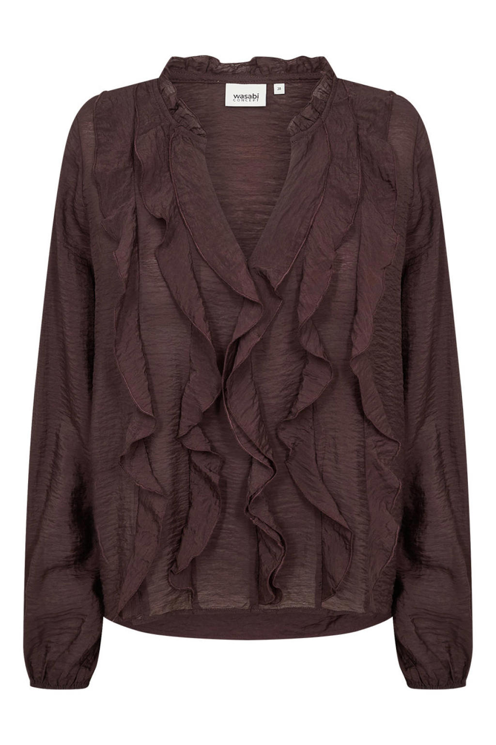 Wasabiconcept Plus Size top - roodbruin