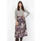 Wasabiconcept A-lijn rok Plus Size met print - bruin