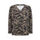 Wasabiconcept Plus Size top met print - donkerblauw/beige