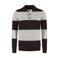 Saint Steve regular fit gebreide gestreepte trui met wol - burned coffee/20006 sand