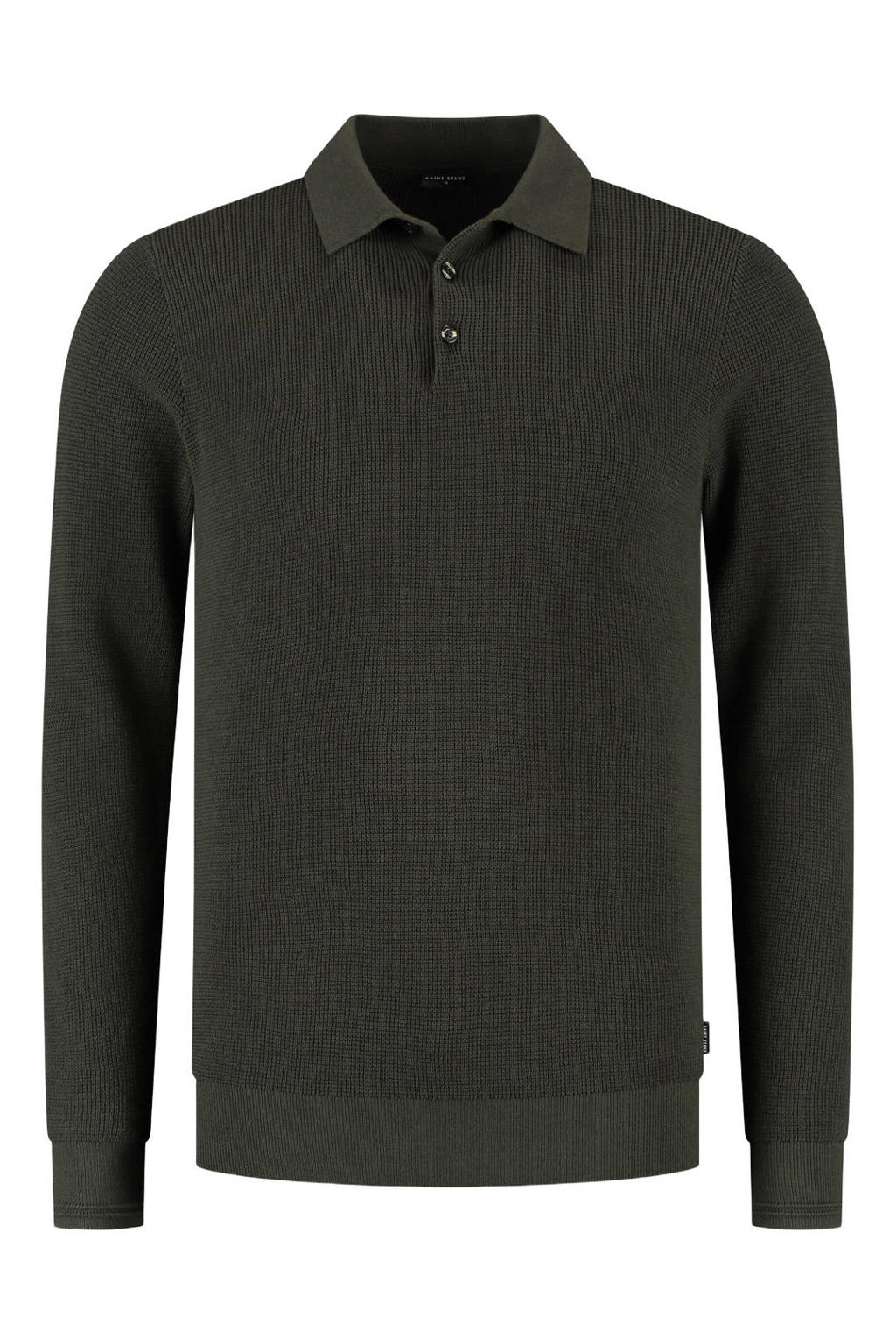 Saint Steve regular fit katoenen gebreide trui - groen