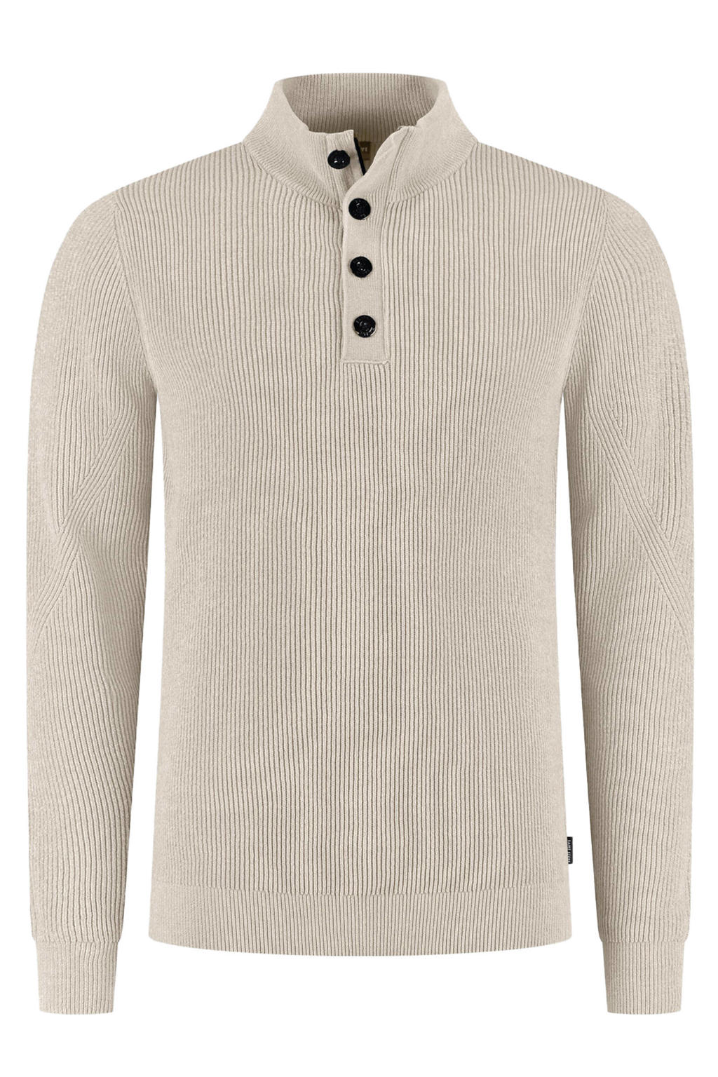 Saint Steve regular fit gebreide trui - sand