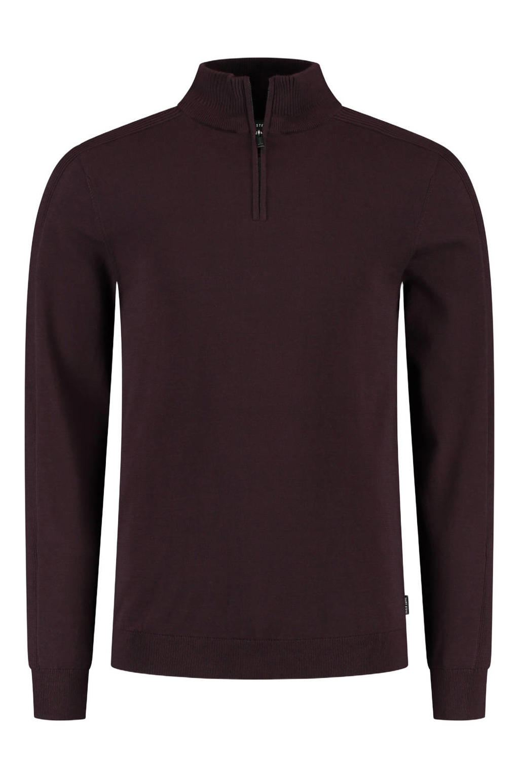 Saint Steve katoenen regular fit gebreide trui - merlot