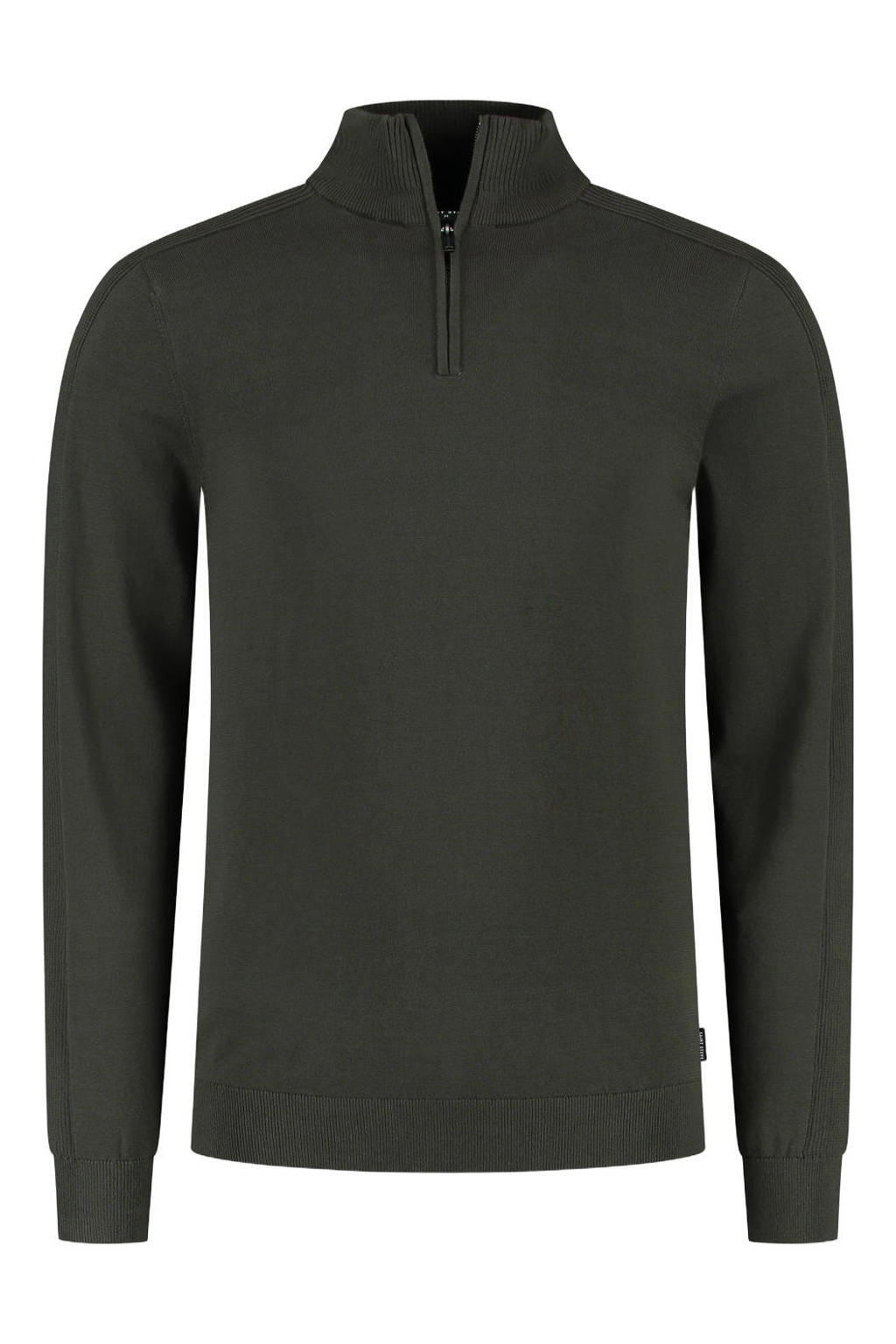 Saint Steve katoenen regular fit gebreide trui - rosin green