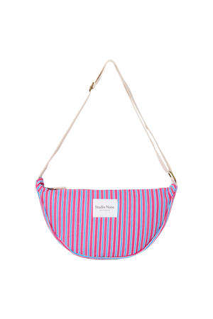 crossbody tas Poplin Striped paars