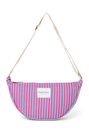 crossbody tas Poplin Striped paars