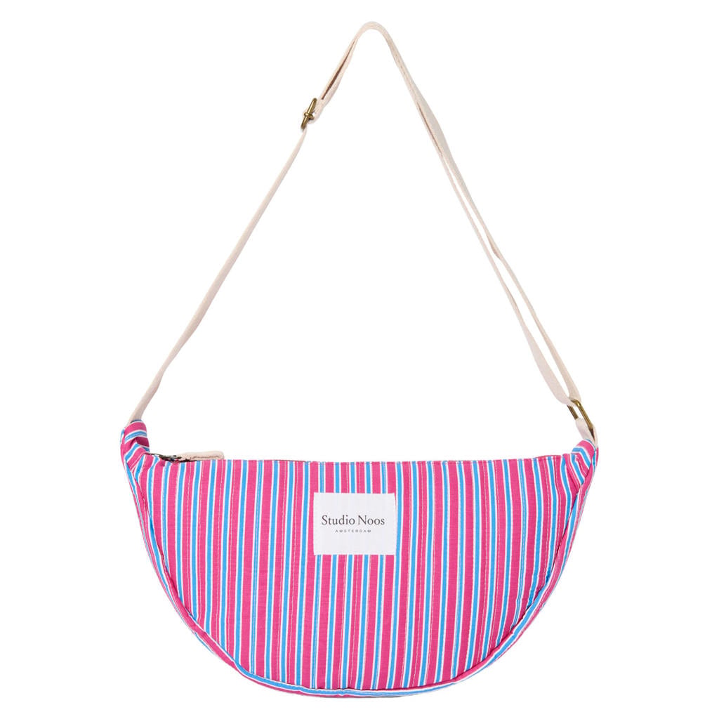 Studio Noos crossbody tas Poplin Striped paars