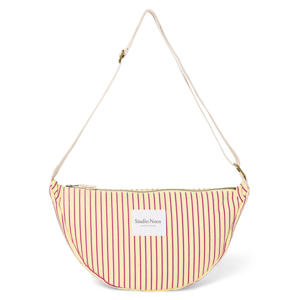crossbody tas Poplin Striped geel