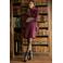 Miss Lagotte midi jurk met col - donkerrood