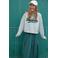 Miss Lagotte sweater met tekst - grijs