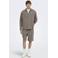 ONLY & SONS relaxed fit overhemd met linnen - taupe