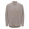 ONLY & SONS relaxed fit overhemd met linnen - taupe