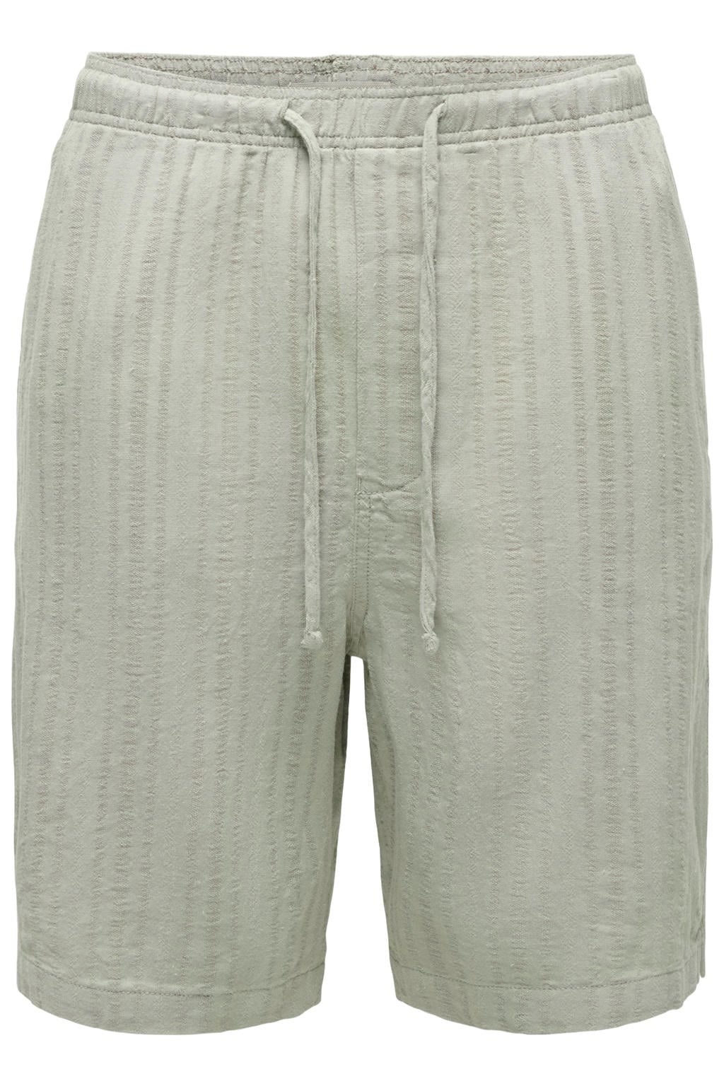 ONLY & SONS linnen loose fit casual short - groen