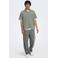 ONLY & SONS relaxed fit overhemd met linnen - groen