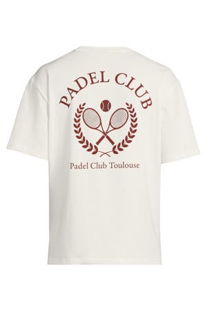 relaxed fit T-shirt met backprint - wit