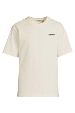 relaxed fit T-shirt met backprint - ecru