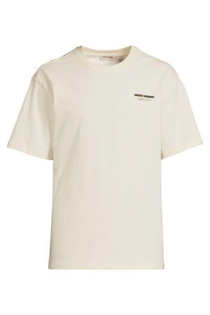 relaxed fit T-shirt met backprint - ecru