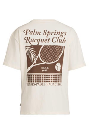 relaxed fit T-shirt met backprint - ecru