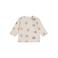 Feetje aansluitende longsleeve met print - crème