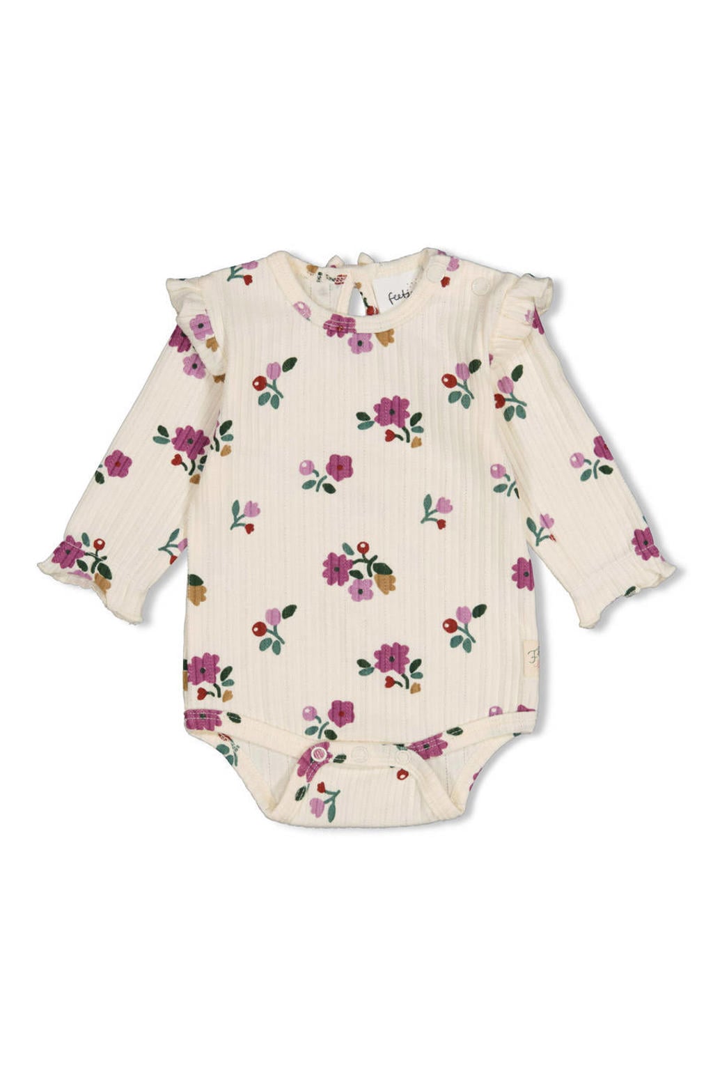 Feetje romper Afternoon Tea creme/berry/groen