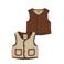 Feetje reversible gilet Tiny Timber Tales - beige/bruin