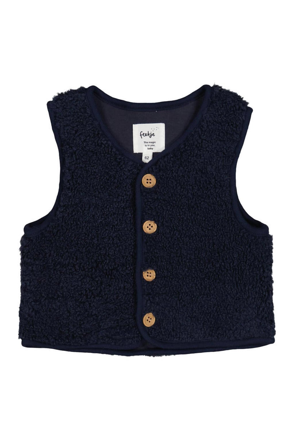 Feetje teddy gilet Built for Fun - marineblauw