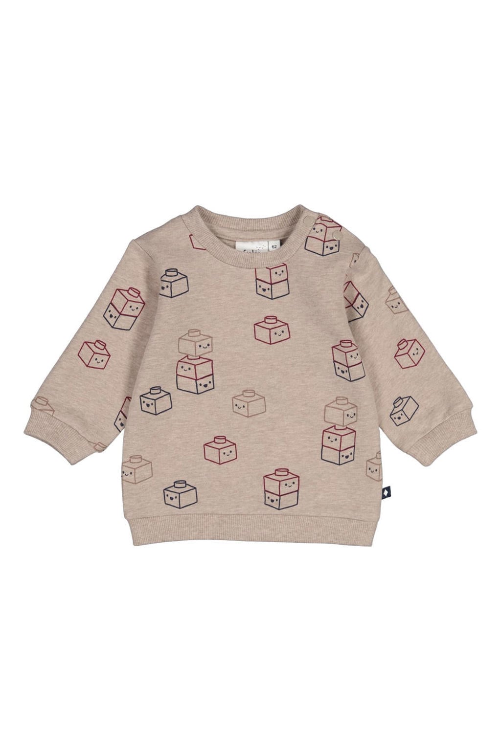 Feetje sweater Built for Fun - taupe