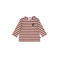 Feetje gestreepte longsleeve Built for Fun - bordeaux/offwhite melange