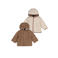 Feetje reversible teddy winterjas Built for Fun - taupe/offwhite