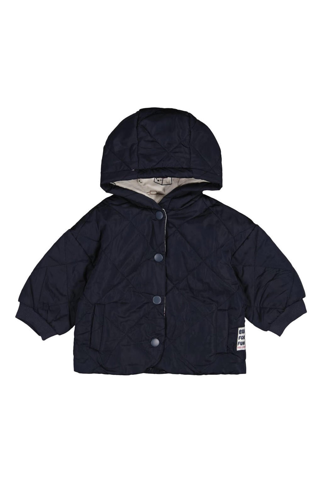 Feetje quilted winterjas Built for Fun - marineblauw