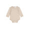 Feetje romper My Little Love met hartjes en ruches taupe/bordeaux