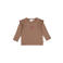 Feetje longsleeve My Little Love met print en ruches - taupe