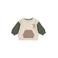 Feetje sweater Wiggle and Waddle - ecru/groen