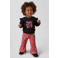 Feetje flared broek Moon Flower roze