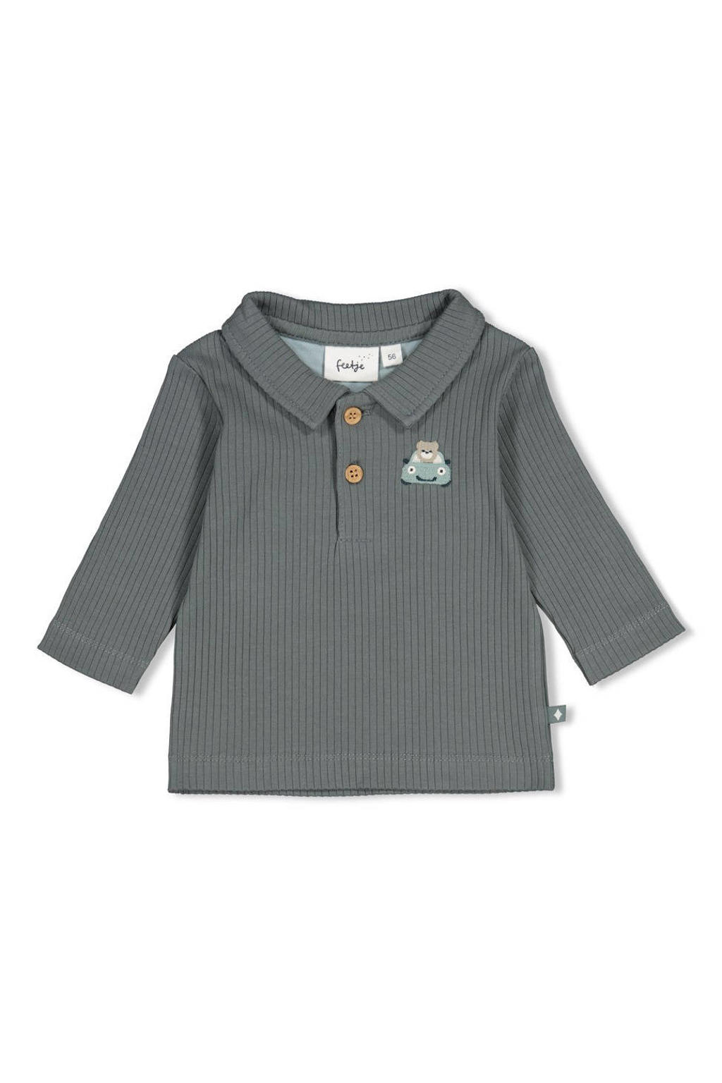 Feetje polo Beep Beep zeegroen/groen