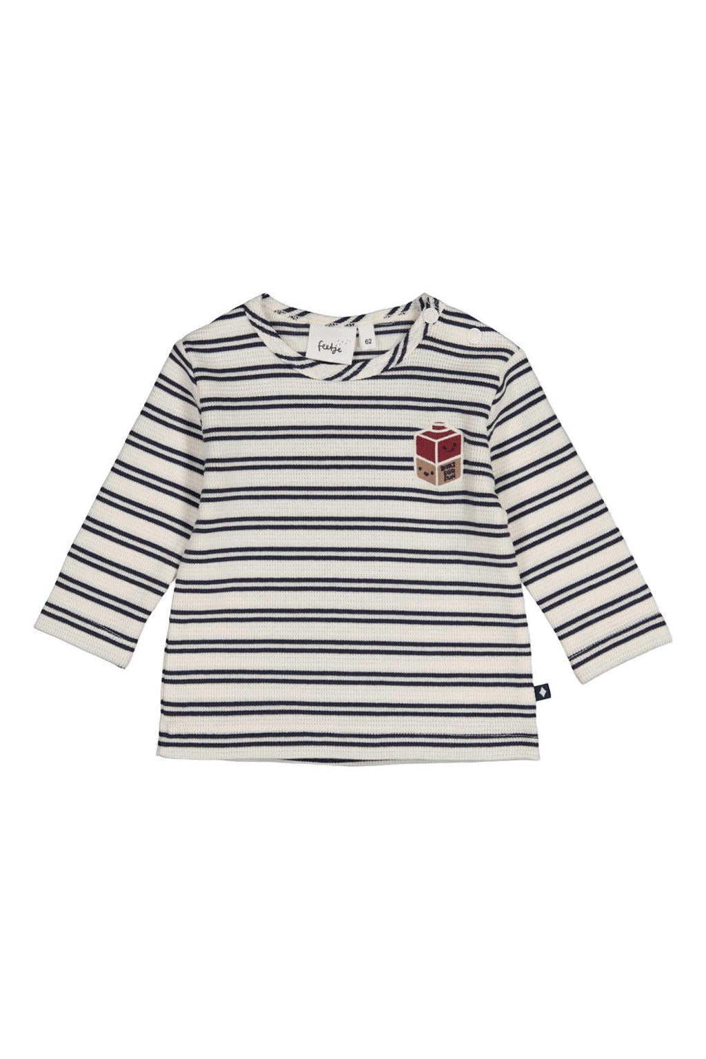Feetje gestreepte longsleeve Built for Fun - marineblauw/wit/bordeaux