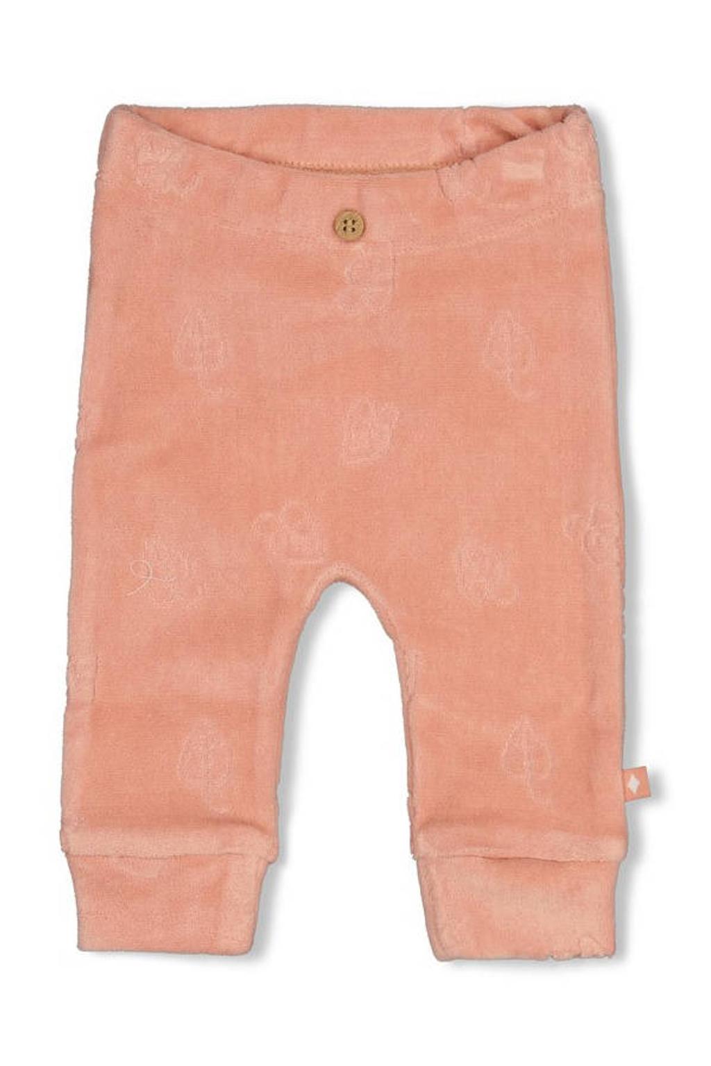 Zalmkleurige meisjes Feetje babybroek Fall in Love met regular fit