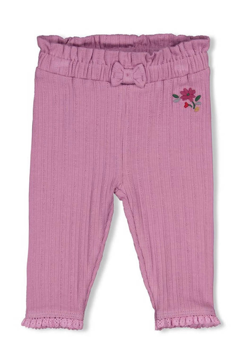 Roze meisjes Feetje legging Afternoon Tea van stretchkatoen met slim fit, regular waist en effen
